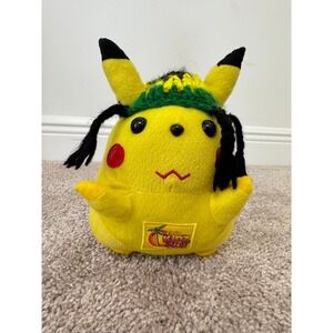 Jamaican Pikachu Plush Pokemon Cool Kidz Rasta Hat Dreadlocks Pokemon 9in
